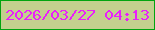 文字の大きさ：4、枠の色：02a40f、背景の色：c3d08e、文字の色：e91ffb 無料ブログパーツのブログ時計