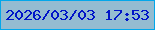 文字の大きさ：1、枠の色：02a7ea、背景の色：94bcd1、文字の色：0014c8 無料ブログパーツのブログ時計