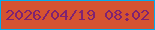 文字の大きさ：2、枠の色：02acec、背景の色：d55331、文字の色：7f2272 無料ブログパーツのブログ時計