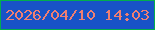 文字の大きさ：1、枠の色：02ae4d、背景の色：1853c7、文字の色：f07f72 無料ブログパーツのブログ時計