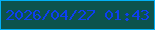 文字の大きさ：1、枠の色：02b0f6、背景の色：0c534d、文字の色：0d3ff0 無料ブログパーツのブログ時計