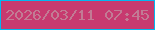 文字の大きさ：2、枠の色：02b7f0、背景の色：c73a6f、文字の色：c27b94 無料ブログパーツのブログ時計