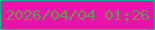 文字の大きさ：1、枠の色：02b88c、背景の色：ea13ac、文字の色：679646 無料ブログパーツのブログ時計