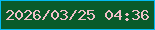 文字の大きさ：2、枠の色：02baf3、背景の色：095b2b、文字の色：f1c0c9 無料ブログパーツのブログ時計
