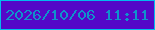 文字の大きさ：3、枠の色：02bcee、背景の色：5408c8、文字の色：0f93cb 無料ブログパーツのブログ時計