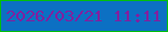 文字の大きさ：2、枠の色：02bf0a、背景の色：0c70c3、文字の色：81209f 無料ブログパーツのブログ時計