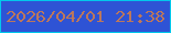 文字の大きさ：2、枠の色：02c8ec、背景の色：2e53d5、文字の色：bb775c 無料ブログパーツのブログ時計