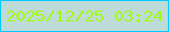 文字の大きさ：5、枠の色：02c9fb、背景の色：bfdbd8、文字の色：a0fb0b 無料ブログパーツのブログ時計