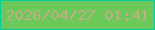 文字の大きさ：2、枠の色：02ce9f、背景の色：6cc959、文字の色：c0ae84 無料ブログパーツのブログ時計