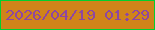 文字の大きさ：2、枠の色：02cf2f、背景の色：d0841a、文字の色：8e47a1 無料ブログパーツのブログ時計