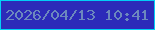 文字の大きさ：2、枠の色：02cff6、背景の色：2c2bb9、文字の色：6c88be 無料ブログパーツのブログ時計