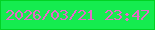 文字の大きさ：3、枠の色：02d223、背景の色：15ec4f、文字の色：e469c8 無料ブログパーツのブログ時計