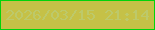 文字の大きさ：2、枠の色：02d30a、背景の色：c5c147、文字の色：bdc96a 無料ブログパーツのブログ時計