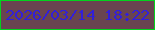 文字の大きさ：5、枠の色：02d31d、背景の色：694450、文字の色：321fd9 無料ブログパーツのブログ時計