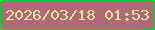 文字の大きさ：3、枠の色：02d32f、背景の色：ad6a78、文字の色：f0e48f 無料ブログパーツのブログ時計