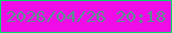文字の大きさ：5、枠の色：02d66b、背景の色：ef0ce7、文字の色：5b908f 無料ブログパーツのブログ時計