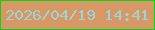 文字の大きさ：4、枠の色：02d813、背景の色：d89865、文字の色：9ed4d3 無料ブログパーツのブログ時計
