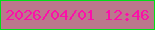 文字の大きさ：2、枠の色：02dd1a、背景の色：bc778d、文字の色：fb10a9 無料ブログパーツのブログ時計