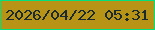 文字の大きさ：1、枠の色：02e07d、背景の色：b79316、文字の色：1b2a2e 無料ブログパーツのブログ時計