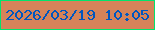 文字の大きさ：1、枠の色：02e36d、背景の色：d6835a、文字の色：0056c1 無料ブログパーツのブログ時計
