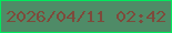 文字の大きさ：1、枠の色：02e85c、背景の色：4f8b67、文字の色：7e4a3b 無料ブログパーツのブログ時計