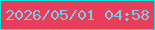 文字の大きさ：4、枠の色：02e9e4、背景の色：e93e5b、文字の色：88c7e4 無料ブログパーツのブログ時計