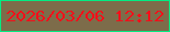 文字の大きさ：4、枠の色：02ec82、背景の色：7d6c4a、文字の色：f60e19 無料ブログパーツのブログ時計