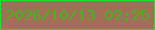 文字の大きさ：3、枠の色：02ef1e、背景の色：a26e5a、文字の色：3cbb13 無料ブログパーツのブログ時計