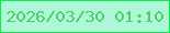 文字の大きさ：4、枠の色：02f14b、背景の色：aff7d8、文字の色：4bd168 無料ブログパーツのブログ時計