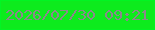 文字の大きさ：5、枠の色：02f423、背景の色：0deb1d、文字の色：8c878b 無料ブログパーツのブログ時計