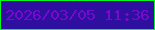 文字の大きさ：3、枠の色：02f723、背景の色：2f0f9f、文字の色：770ace 無料ブログパーツのブログ時計