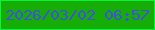 文字の大きさ：4、枠の色：02f838、背景の色：16ae06、文字の色：404ee5 無料ブログパーツのブログ時計