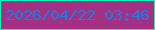 文字の大きさ：5、枠の色：02fbb9、背景の色：a43083、文字の色：217ae0 無料ブログパーツのブログ時計