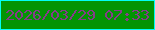 文字の大きさ：1、枠の色：02fef7、背景の色：039404、文字の色：863c89 無料ブログパーツのブログ時計