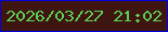 文字の大きさ：5、枠の色：0300d9、背景の色：3f1512、文字の色：5bcf54 無料ブログパーツのブログ時計
