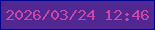 文字の大きさ：3、枠の色：03058b、背景の色：512791、文字の色：ca46a8 無料ブログパーツのブログ時計