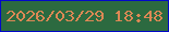 文字の大きさ：5、枠の色：0307c9、背景の色：2c6a40、文字の色：dc8855 無料ブログパーツのブログ時計