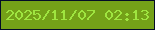 文字の大きさ：1、枠の色：030b27、背景の色：74a118、文字の色：9fe540 無料ブログパーツのブログ時計