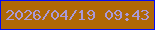 文字の大きさ：3、枠の色：030bf6、背景の色：af6806、文字の色：aa99d9 無料ブログパーツのブログ時計