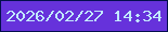 文字の大きさ：4、枠の色：030f4d、背景の色：6632db、文字の色：c1e9fc 無料ブログパーツのブログ時計