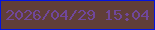文字の大きさ：2、枠の色：0314e0、背景の色：603e39、文字の色：70479b 無料ブログパーツのブログ時計