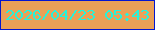 文字の大きさ：3、枠の色：0316d0、背景の色：eaa057、文字の色：26f2da 無料ブログパーツのブログ時計