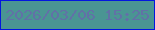 文字の大きさ：4、枠の色：0316df、背景の色：4a9593、文字の色：6171a7 無料ブログパーツのブログ時計