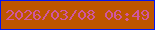 文字の大きさ：2、枠の色：0316f2、背景の色：be5500、文字の色：d056a0 無料ブログパーツのブログ時計