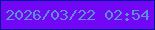 文字の大きさ：1、枠の色：03199c、背景の色：7107f4、文字の色：5892d1 無料ブログパーツのブログ時計