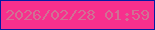 文字の大きさ：5、枠の色：031ba4、背景の色：f7308d、文字の色：d07194 無料ブログパーツのブログ時計