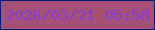 文字の大きさ：2、枠の色：031f7f、背景の色：a55173、文字の色：823ddb 無料ブログパーツのブログ時計