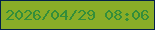 文字の大きさ：5、枠の色：03204b、背景の色：89ad28、文字の色：348e3a 無料ブログパーツのブログ時計