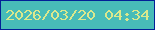 文字の大きさ：1、枠の色：032097、背景の色：48bcb8、文字の色：dbe88d 無料ブログパーツのブログ時計