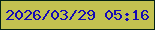 文字の大きさ：1、枠の色：032114、背景の色：c2c250、文字の色：150ab5 無料ブログパーツのブログ時計